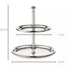 Two tier silver plated cake stand