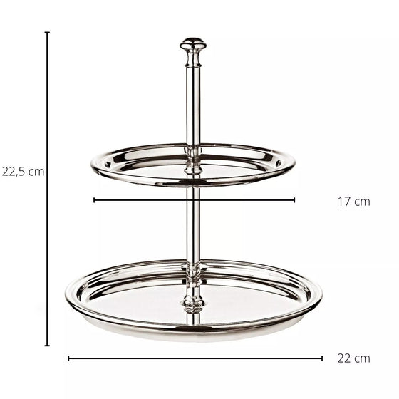 Two tier silver plated cake stand