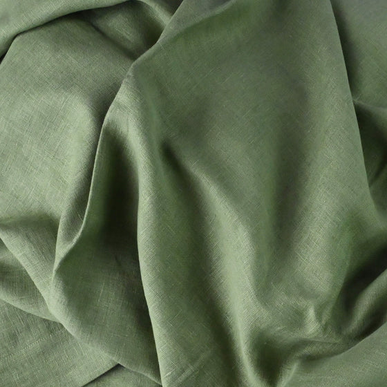 Luxury Organic Linen Tablecloth Olive Green