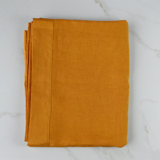 Luxury Organic Linen Tablecloth Saffron