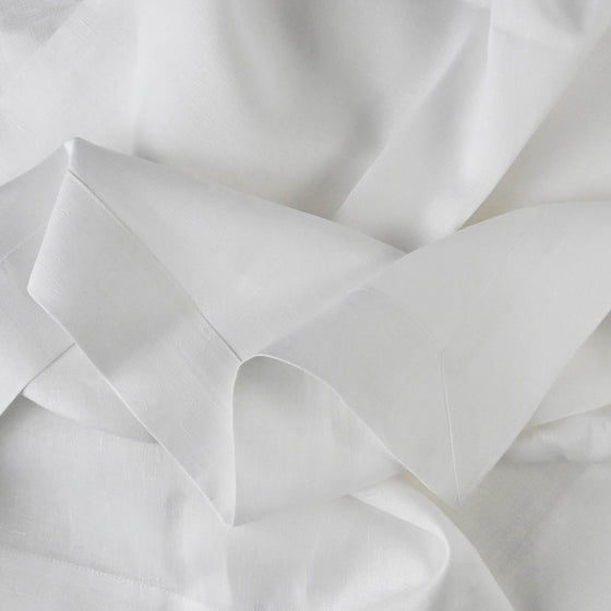 Luxury White Linen Tablecloth 