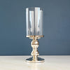 Silver plated hurricane candle holder