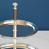 Two tier silver plated cake stand