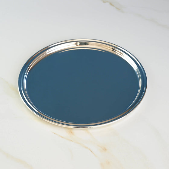 Silver plated serving tray, 22cm