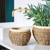 Ceramic and Seagrass Plant Pot Set of 2 NAMI home