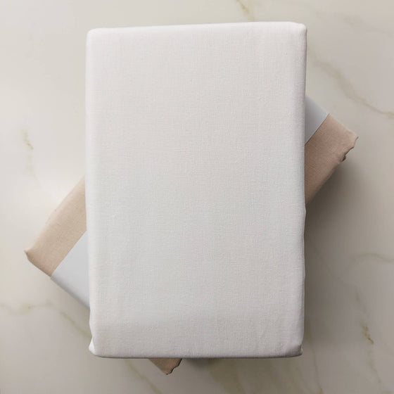 White cotton tablecloth