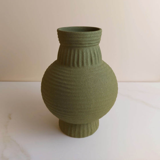 ceramic decor vase Athens large green
