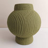 Athens olive green vase