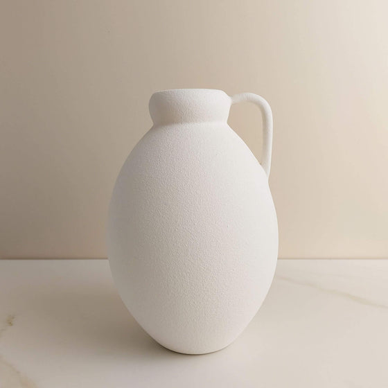 ceramic large white vase
