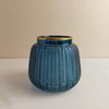 blue flower vase