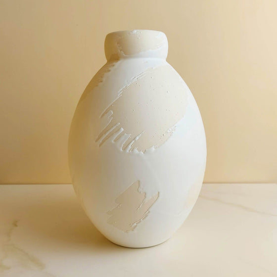 large cream vase